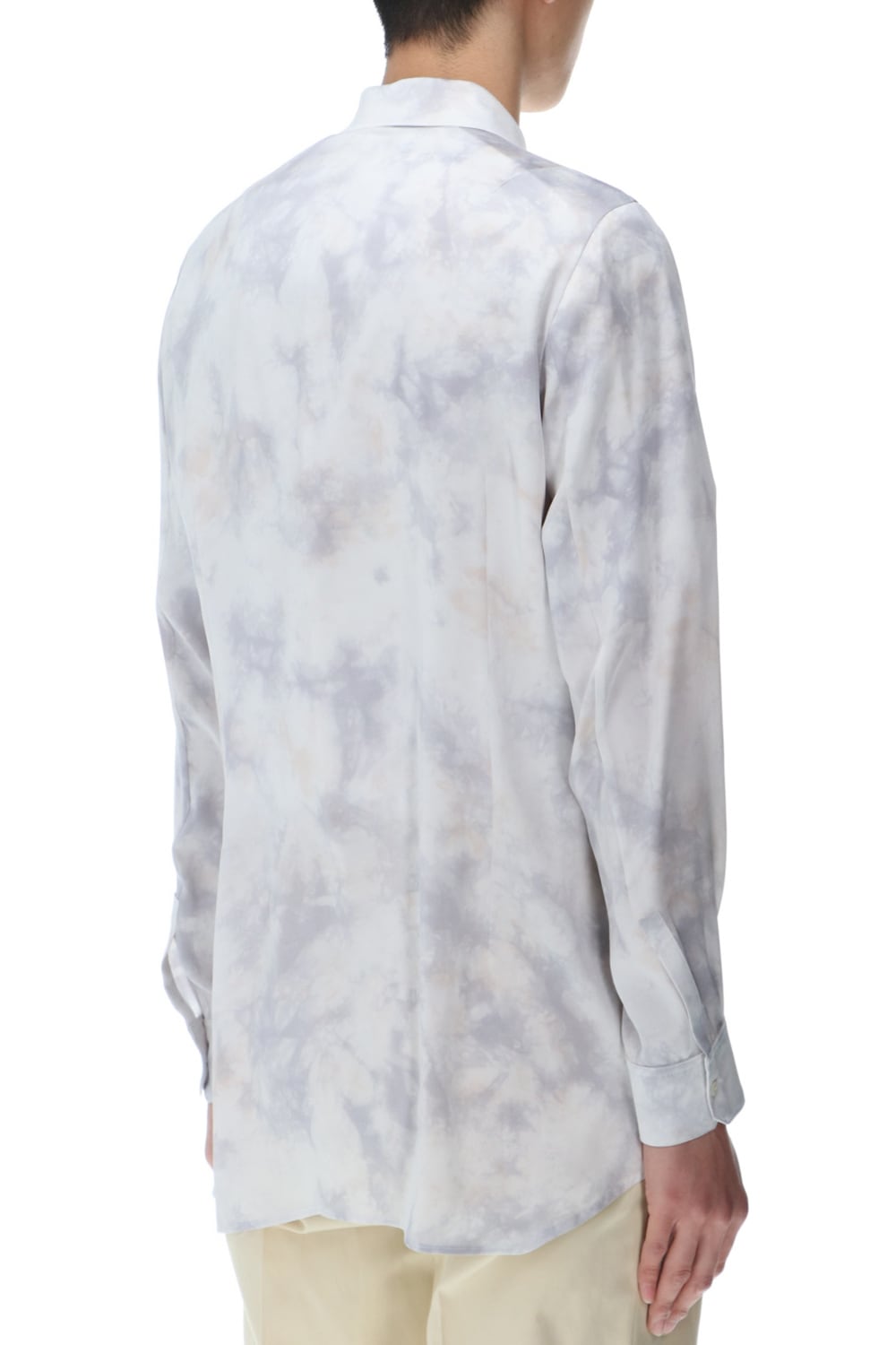 サテンマーブルプリントシャツ ザックスマーブル