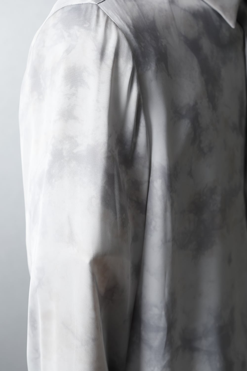 サテンマーブルプリントシャツ ザックスマーブル