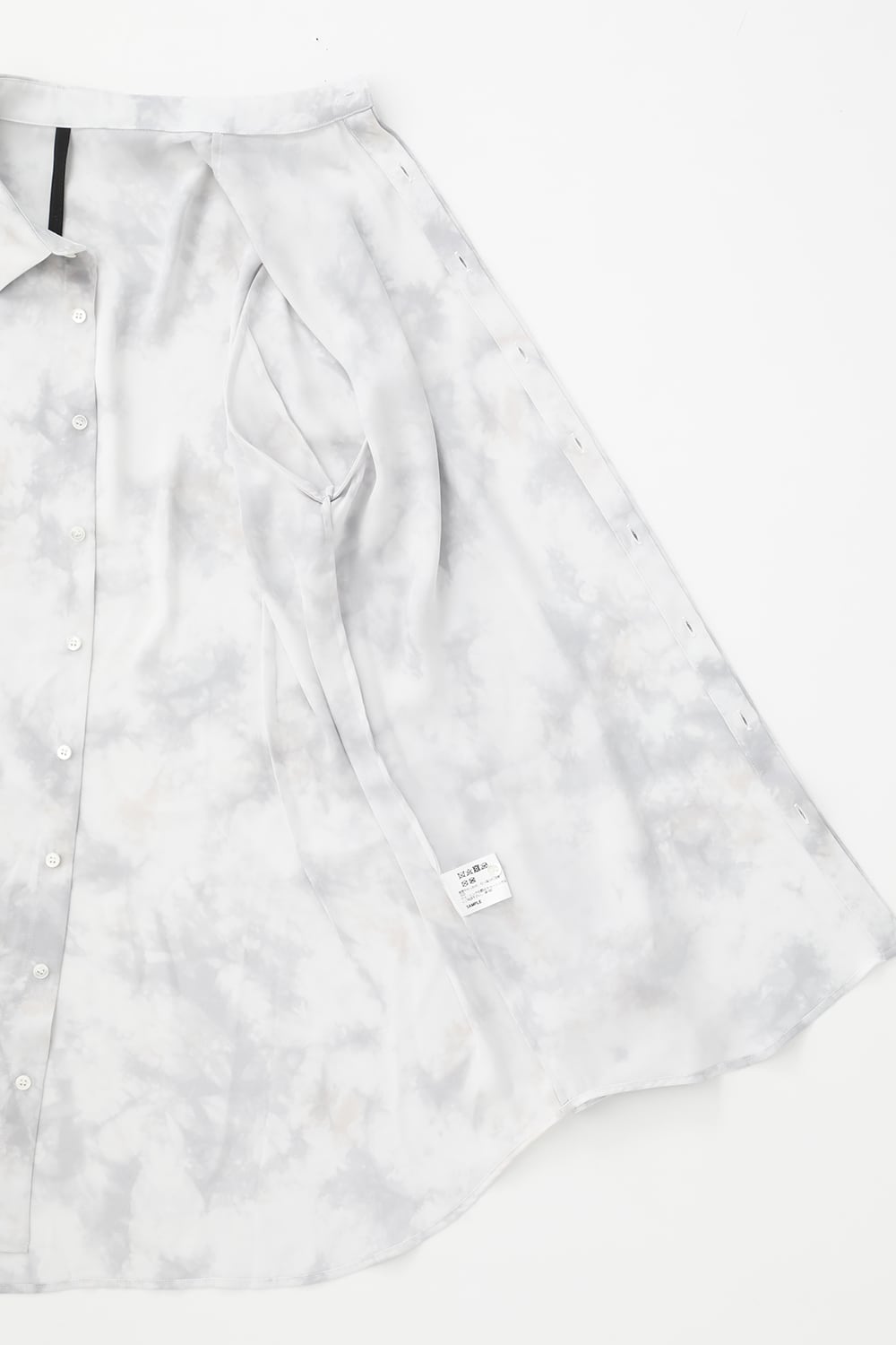 サテンマーブルプリントシャツ ザックスマーブル