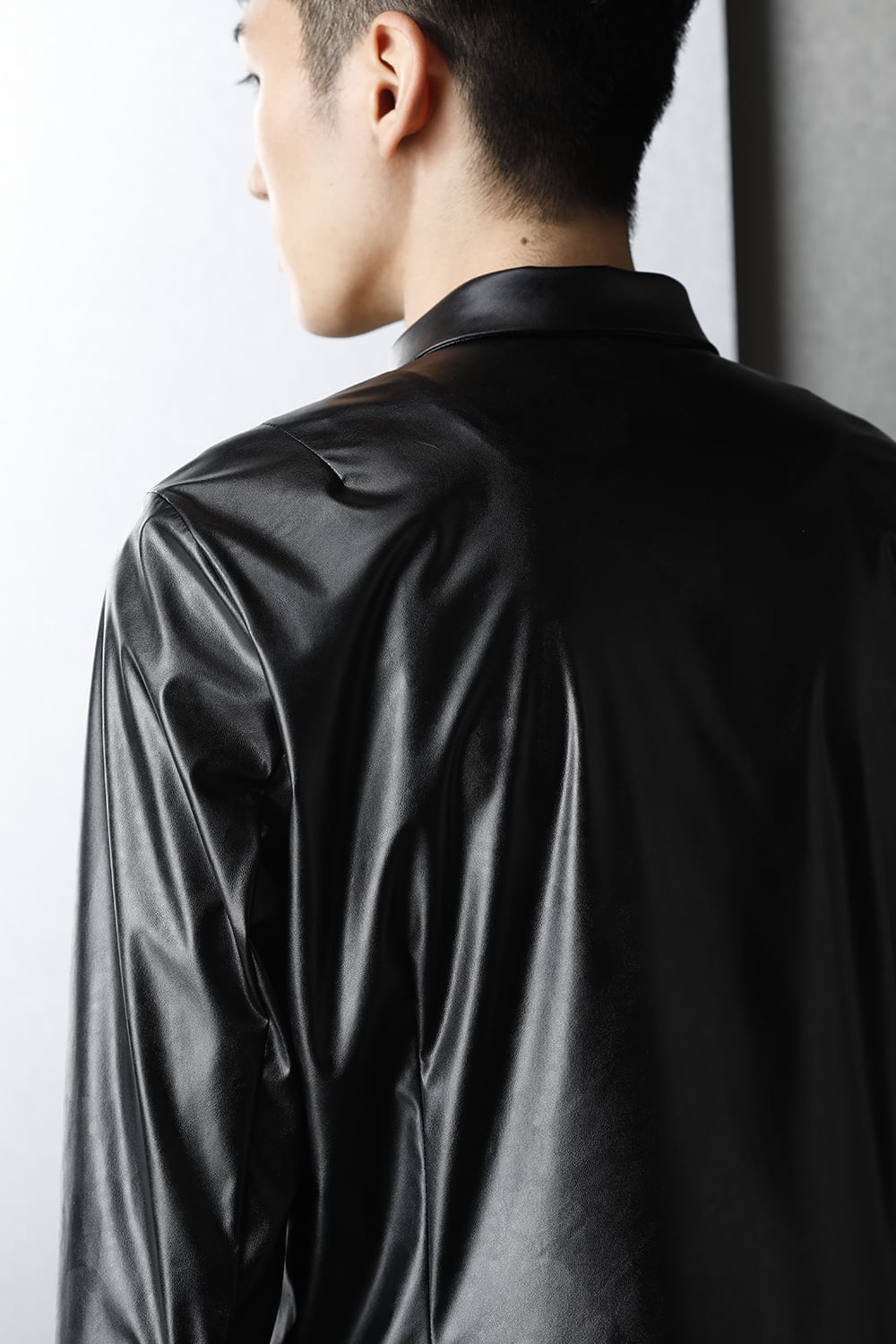 Fake Leather Shirt Black