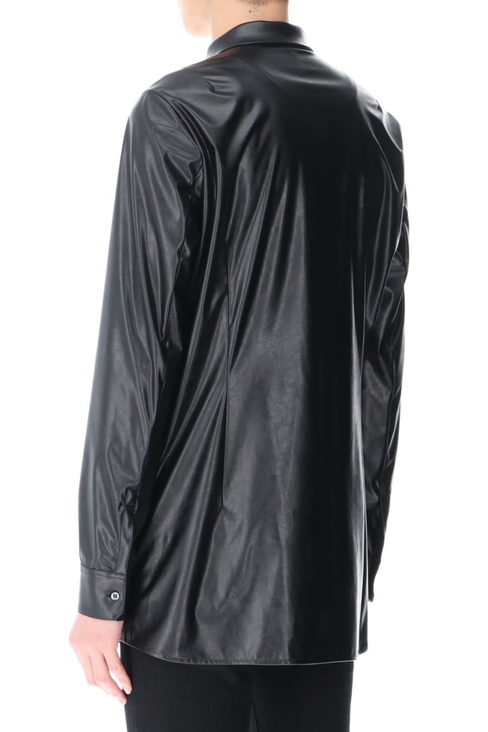 Fake Leather Shirt Black