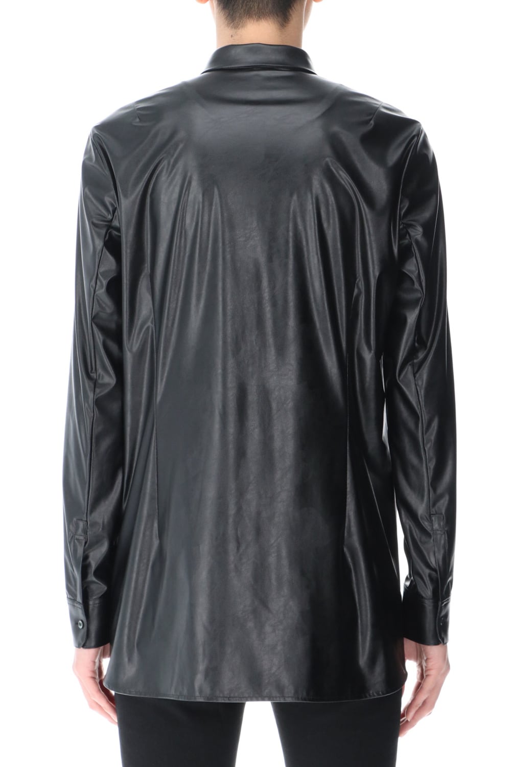 Fake Leather Shirt Black
