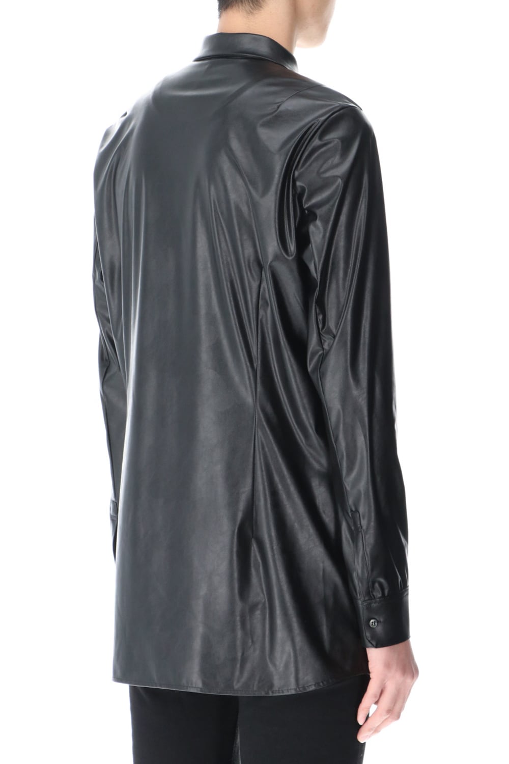 Fake Leather Shirt Black