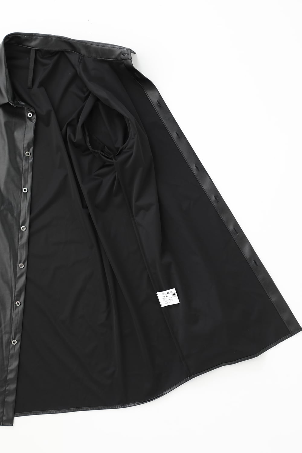 Fake Leather Shirt Black