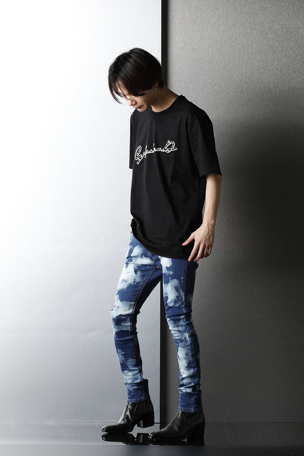 Bleach JUSTIN Denim Pants BLUE×OFF WHITE