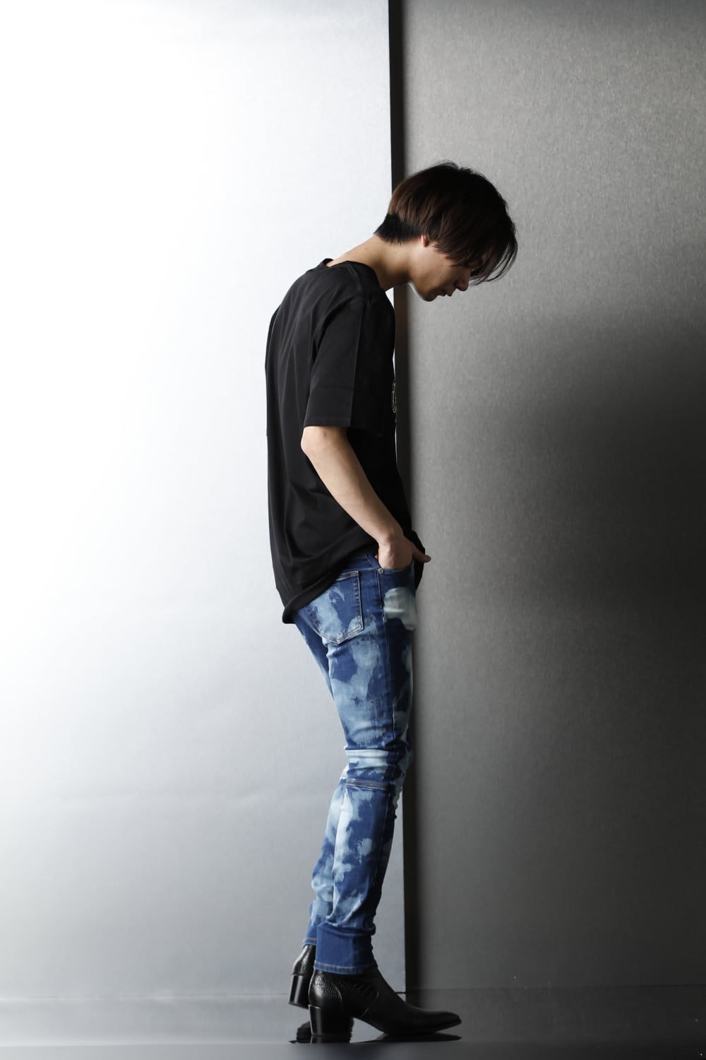 Bleach JUSTIN Denim Pants BLUE×OFF WHITE