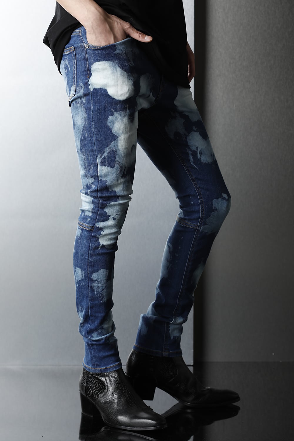 Bleach JUSTIN Denim Pants BLUE×OFF WHITE