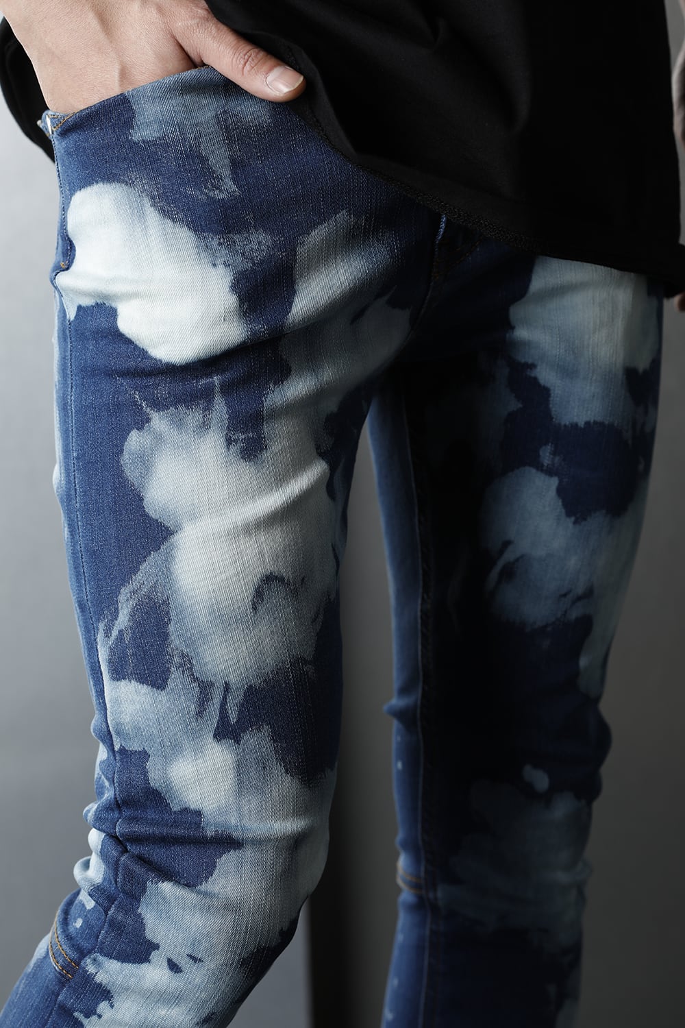 Bleach JUSTIN Denim Pants BLUE×OFF WHITE