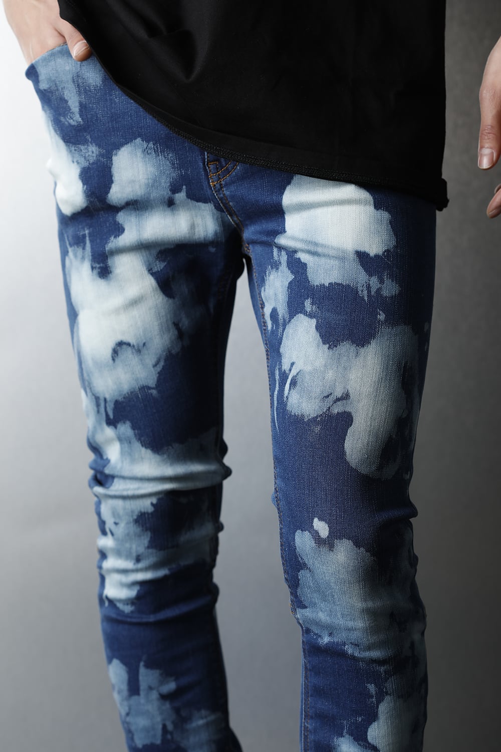 Bleach JUSTIN Denim Pants BLUE×OFF WHITE