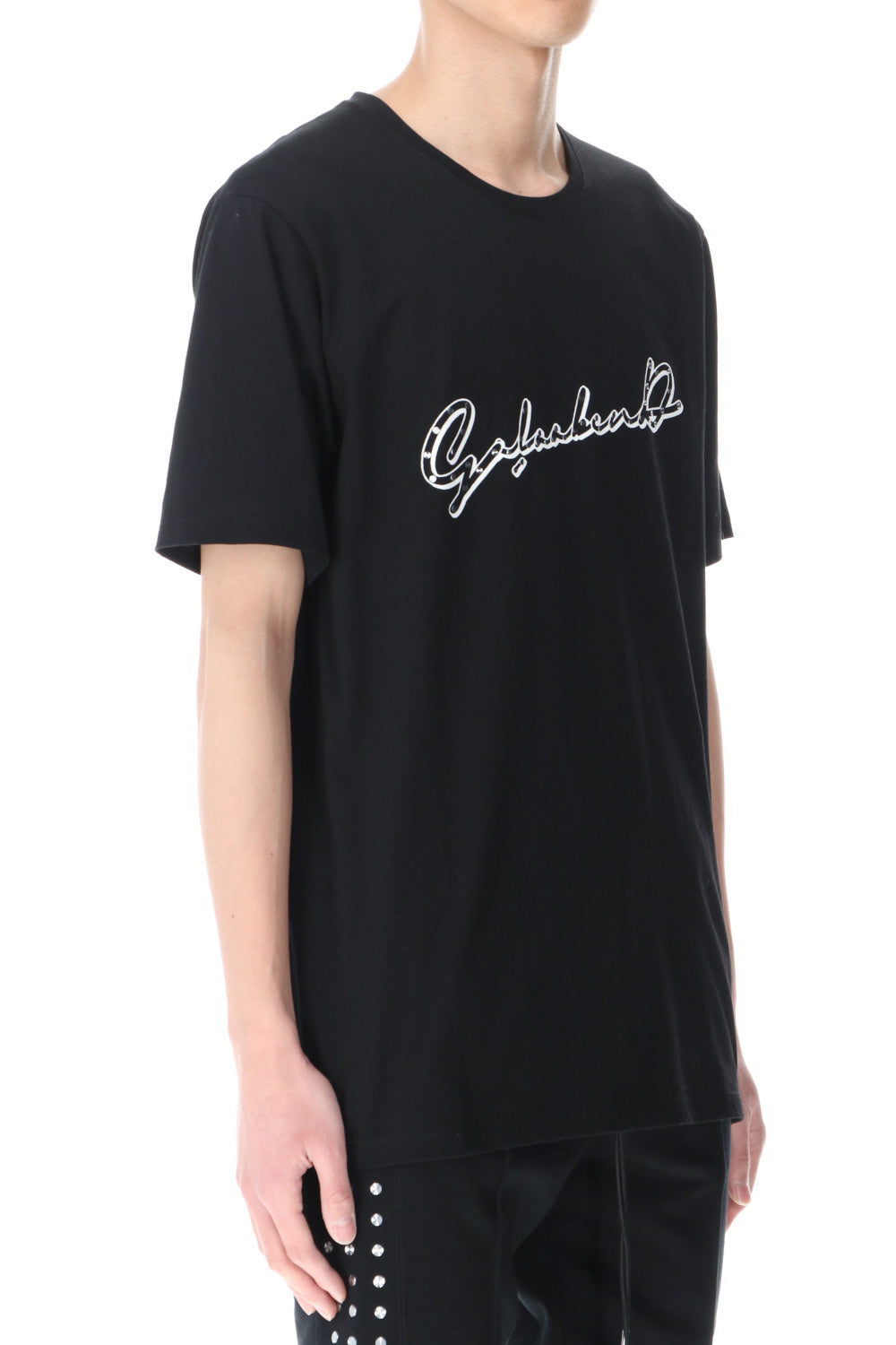 Short Sleeve Print T Shirt Black