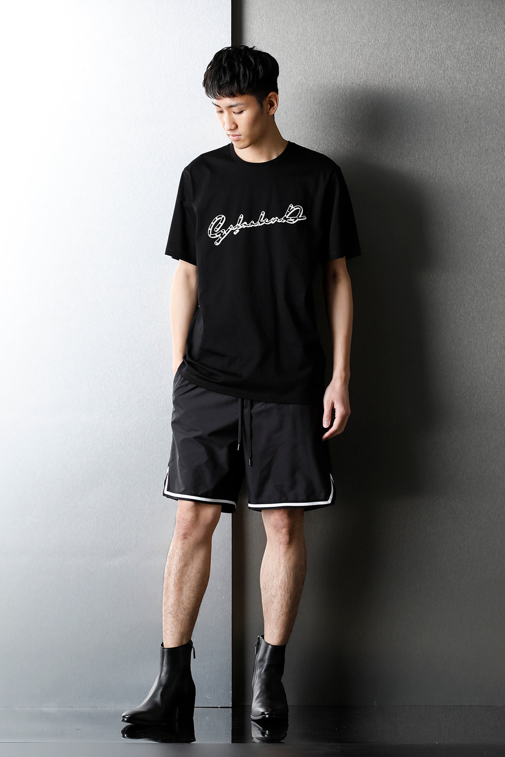 Short Sleeve Print T Shirt Black