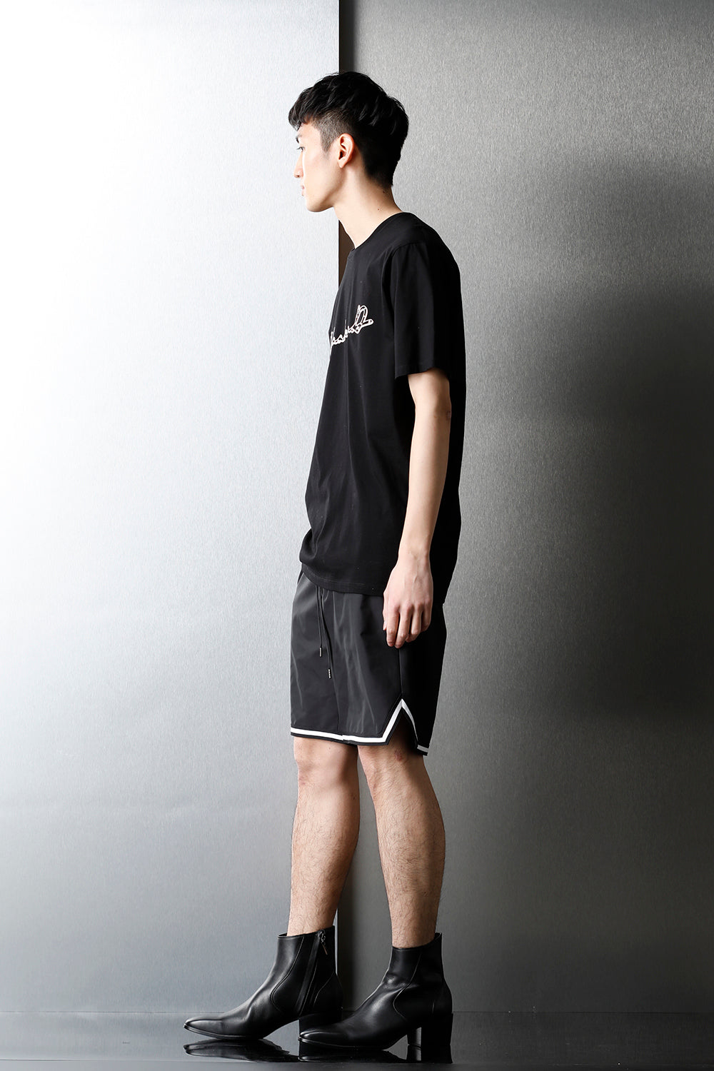 Short Sleeve Print T Shirt Black