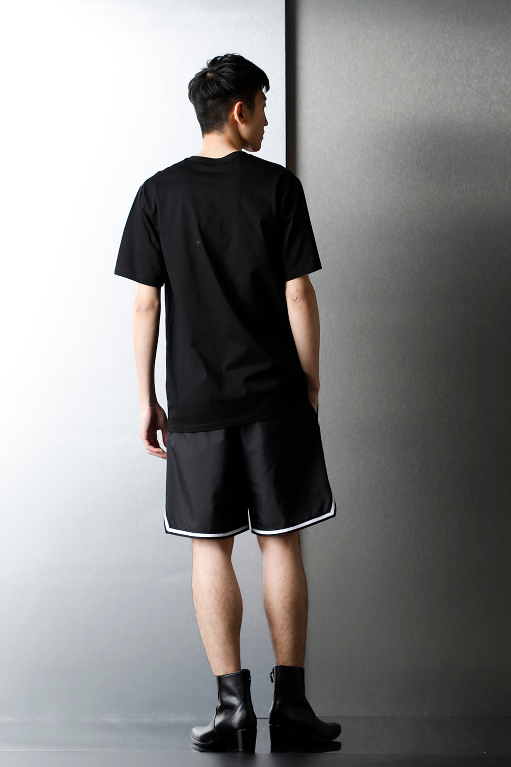 Short Sleeve Print T Shirt Black