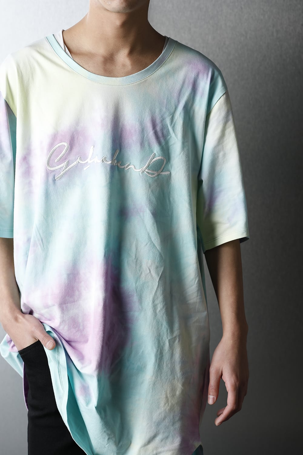 Tie Dye T Shirt AQUA GREEN MIX