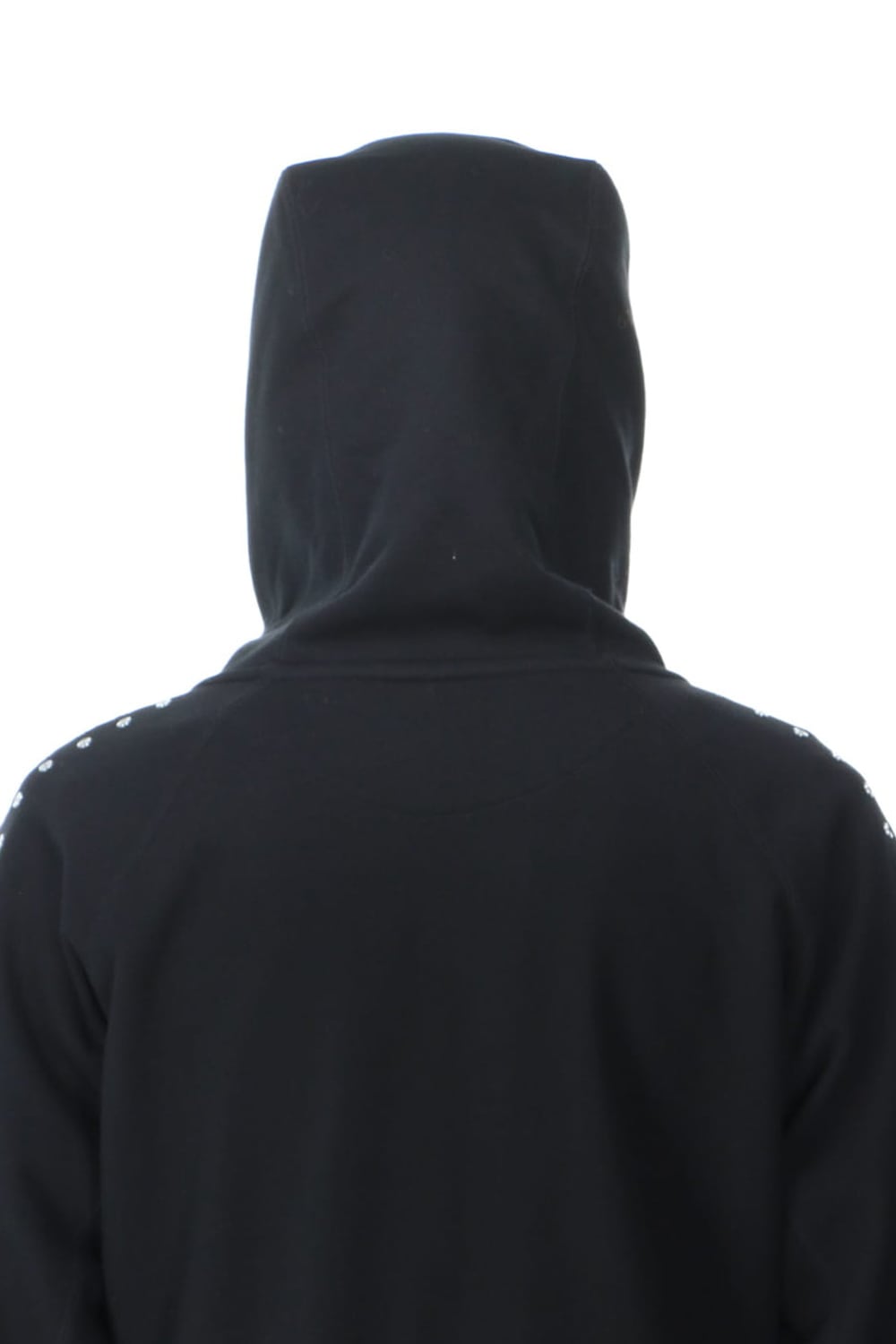 Studs Zip Up Hoodie BLACK