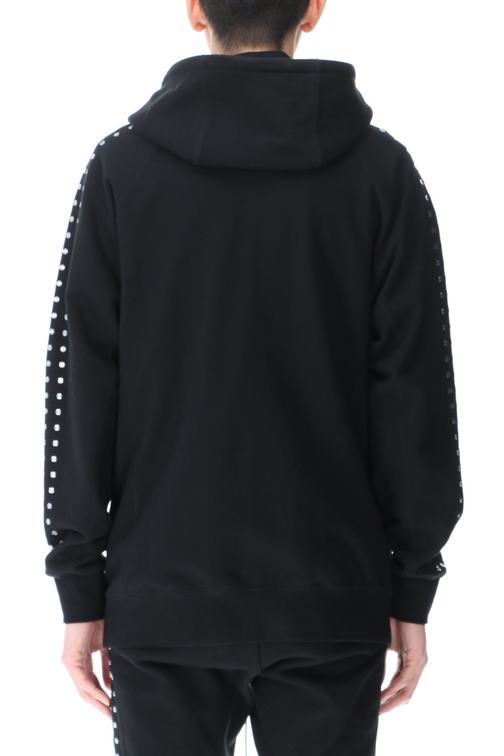 Studs Zip Up Hoodie BLACK