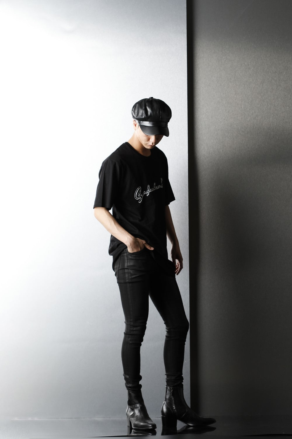 EX Fit Denim Black Coating Leggings Denim Pants