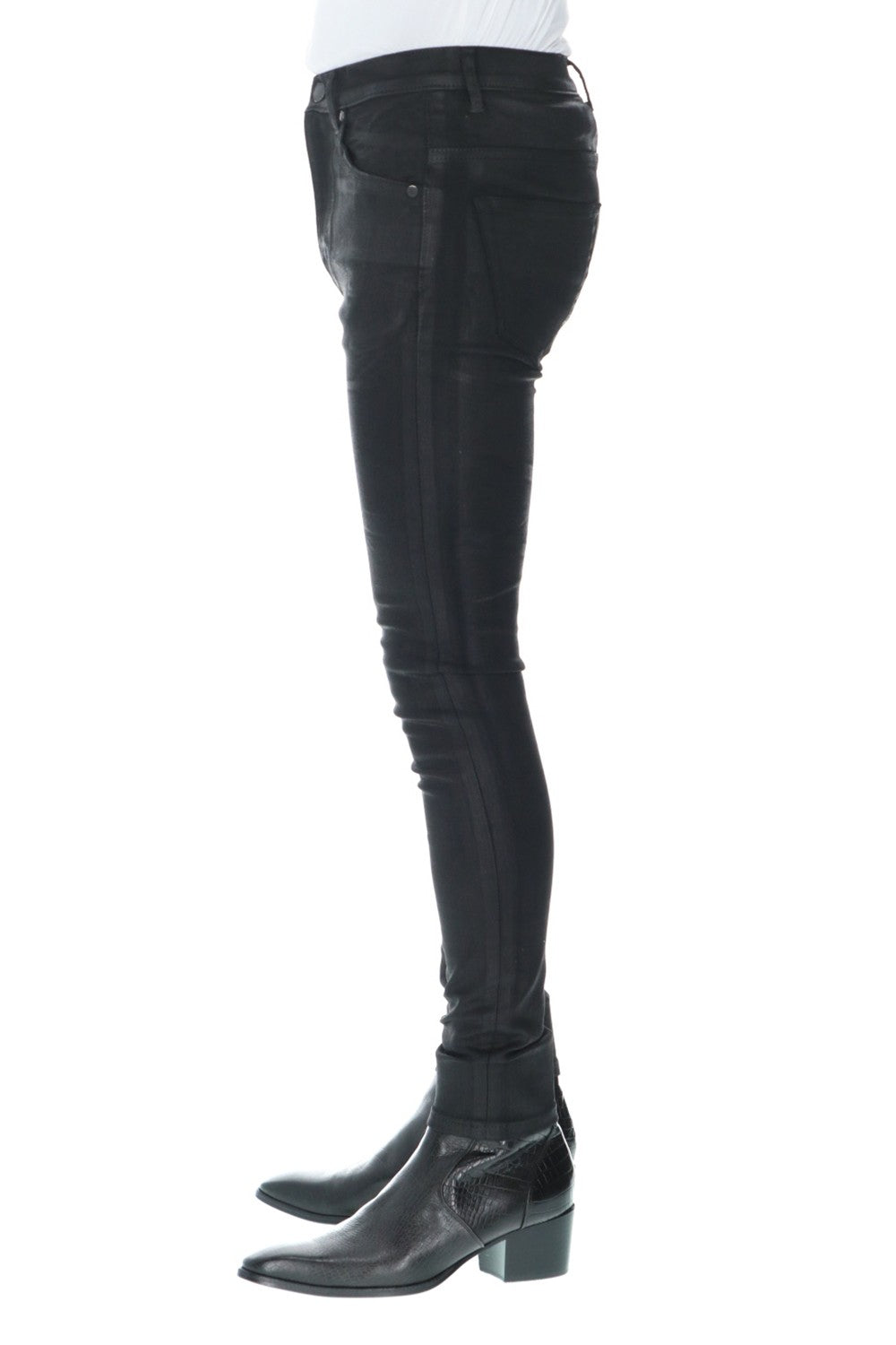 EX Fit Denim Black Coating Leggings Denim Pants