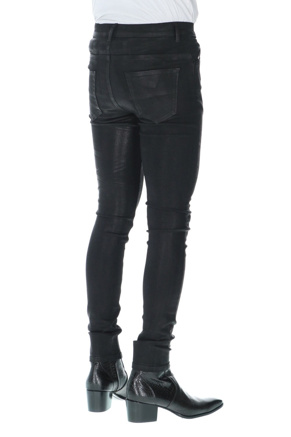 EX Fit Denim Black Coating Leggings Denim Pants