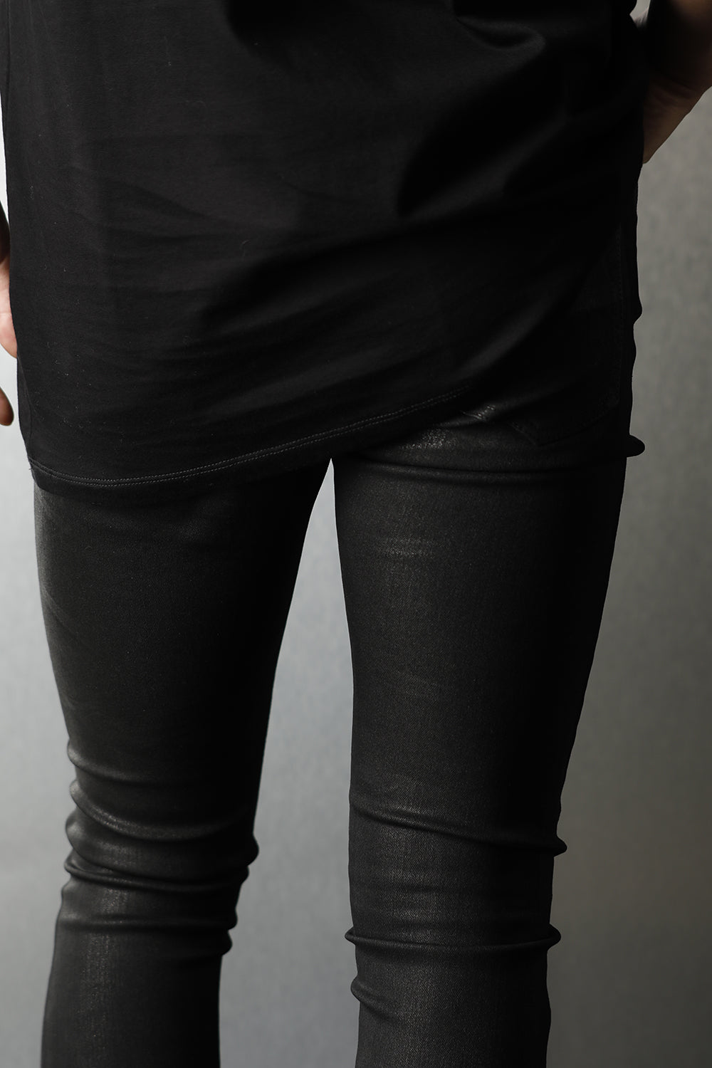 EX fit denim coating leggings pants