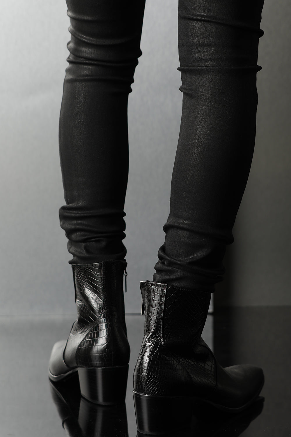 EX fit denim coating leggings pants