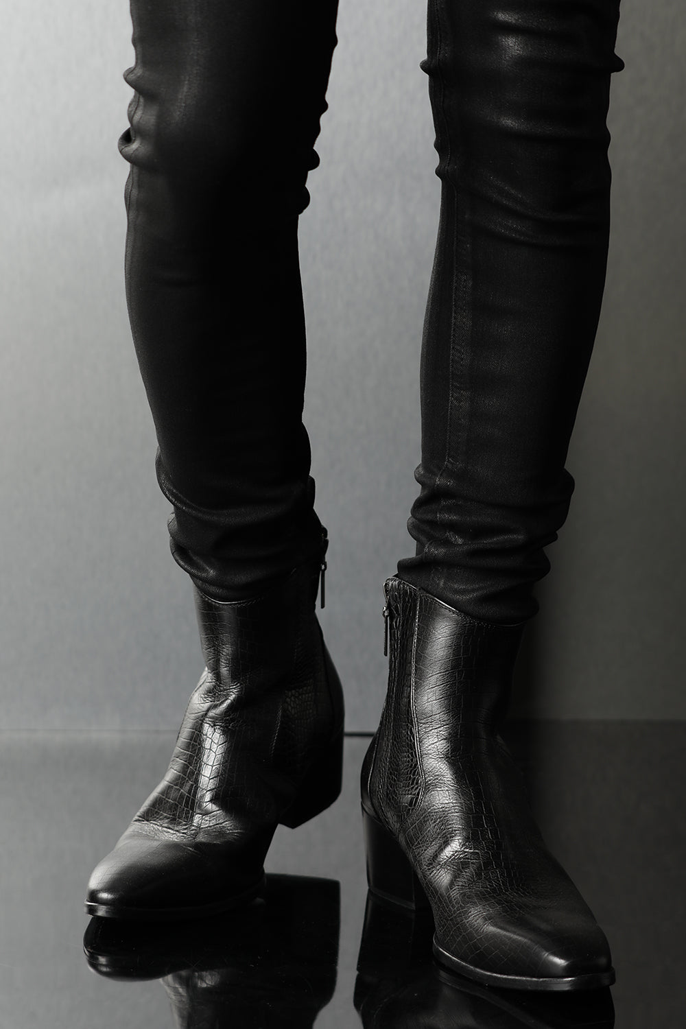 EX fit denim coating leggings pants