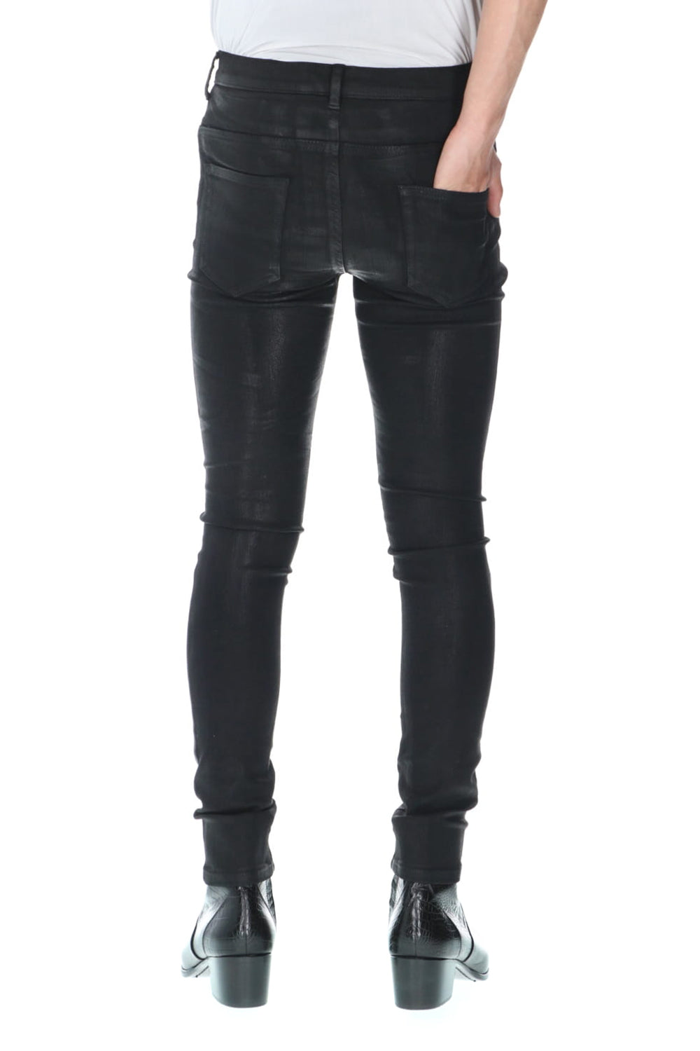 EX fit denim coating leggings pants