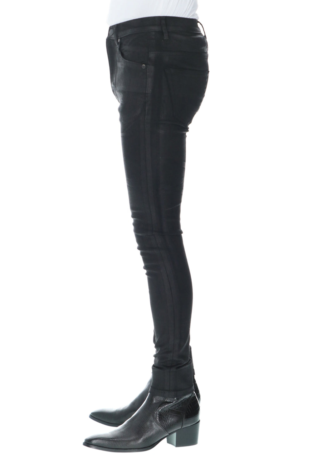 EX fit denim coating leggings pants