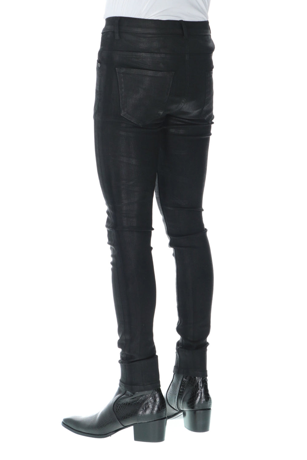 EX fit denim coating leggings pants