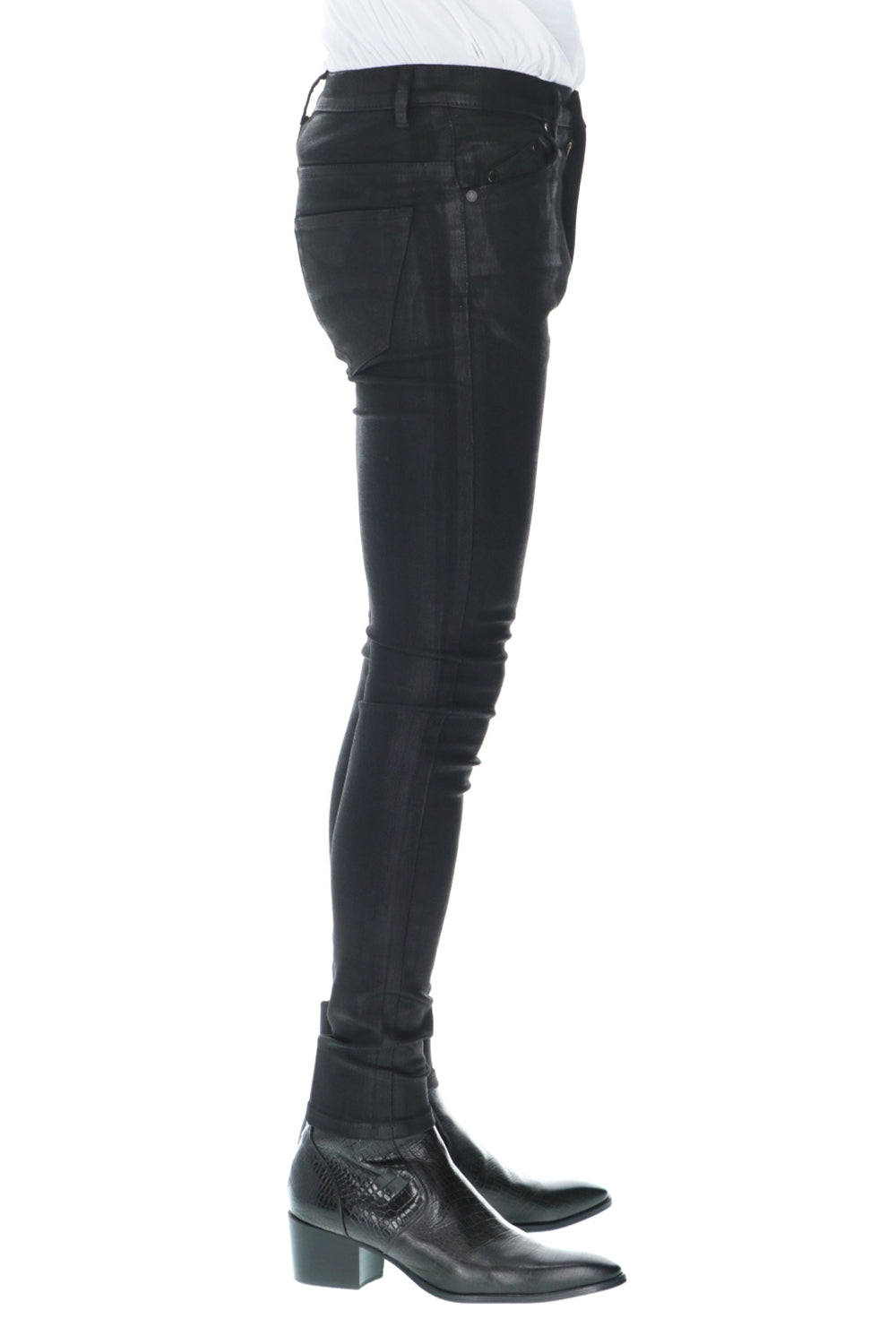 EX fit denim coating leggings pants