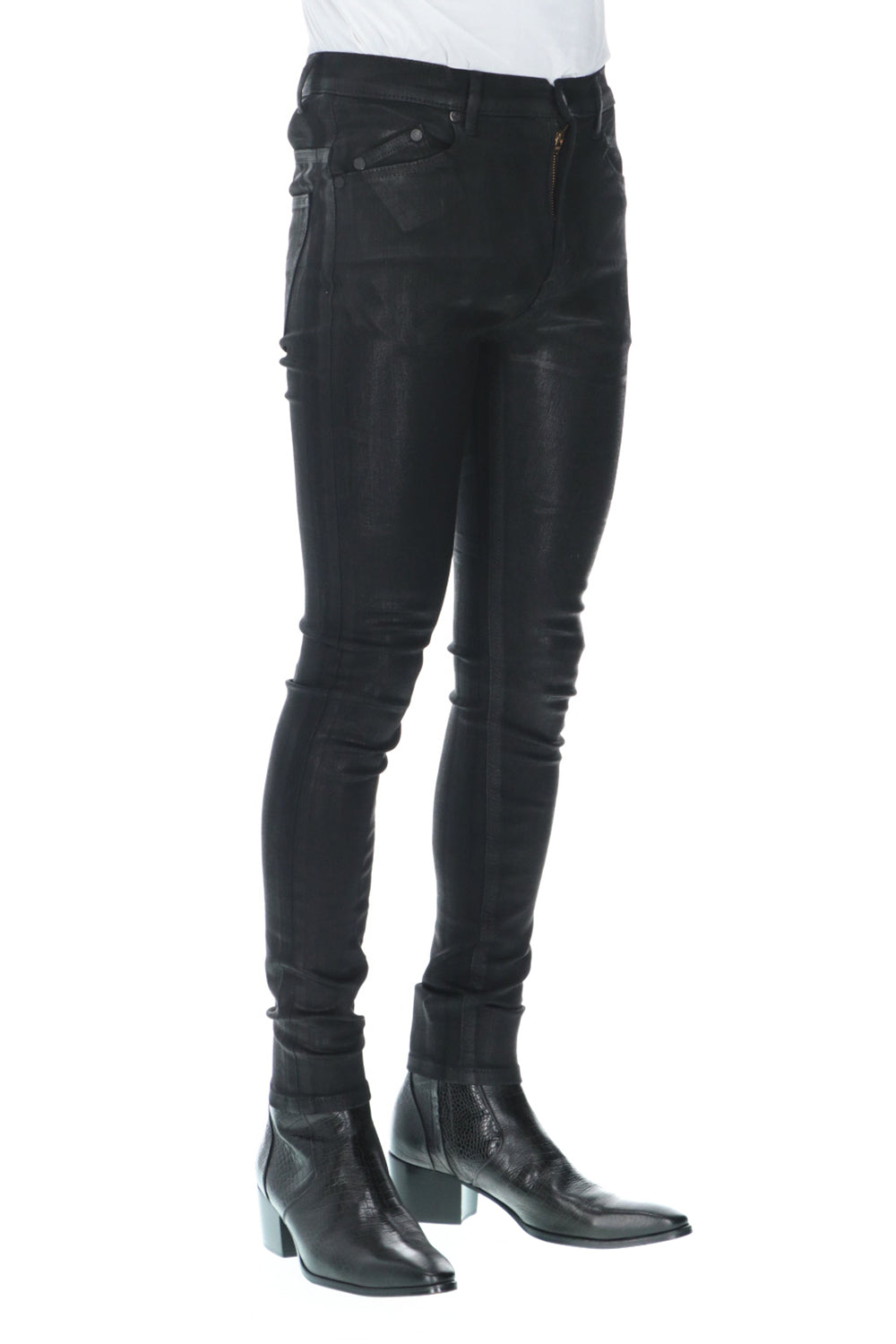 EX fit denim coating leggings pants