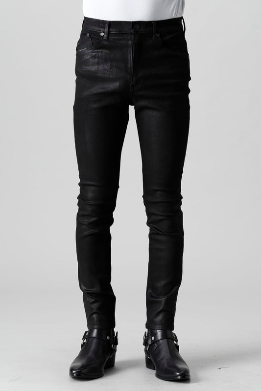 Black coating JUSTIN Denim pants