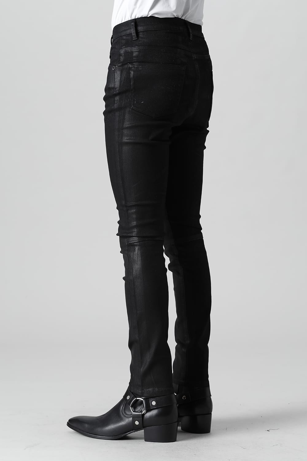 Black coating JUSTIN Denim pants