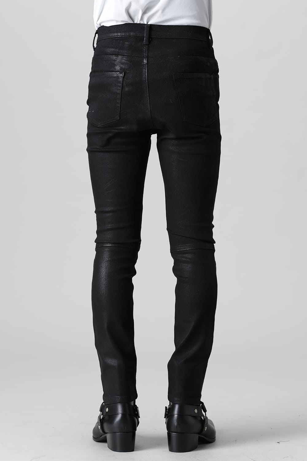 Black coating JUSTIN Denim pants