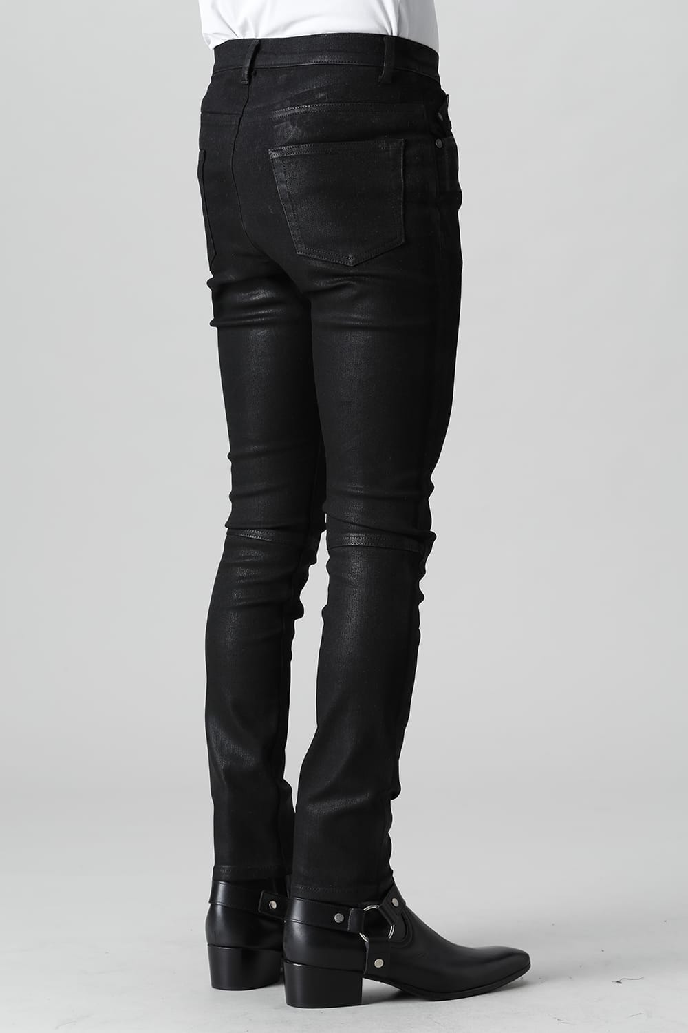 Black coating JUSTIN Denim pants