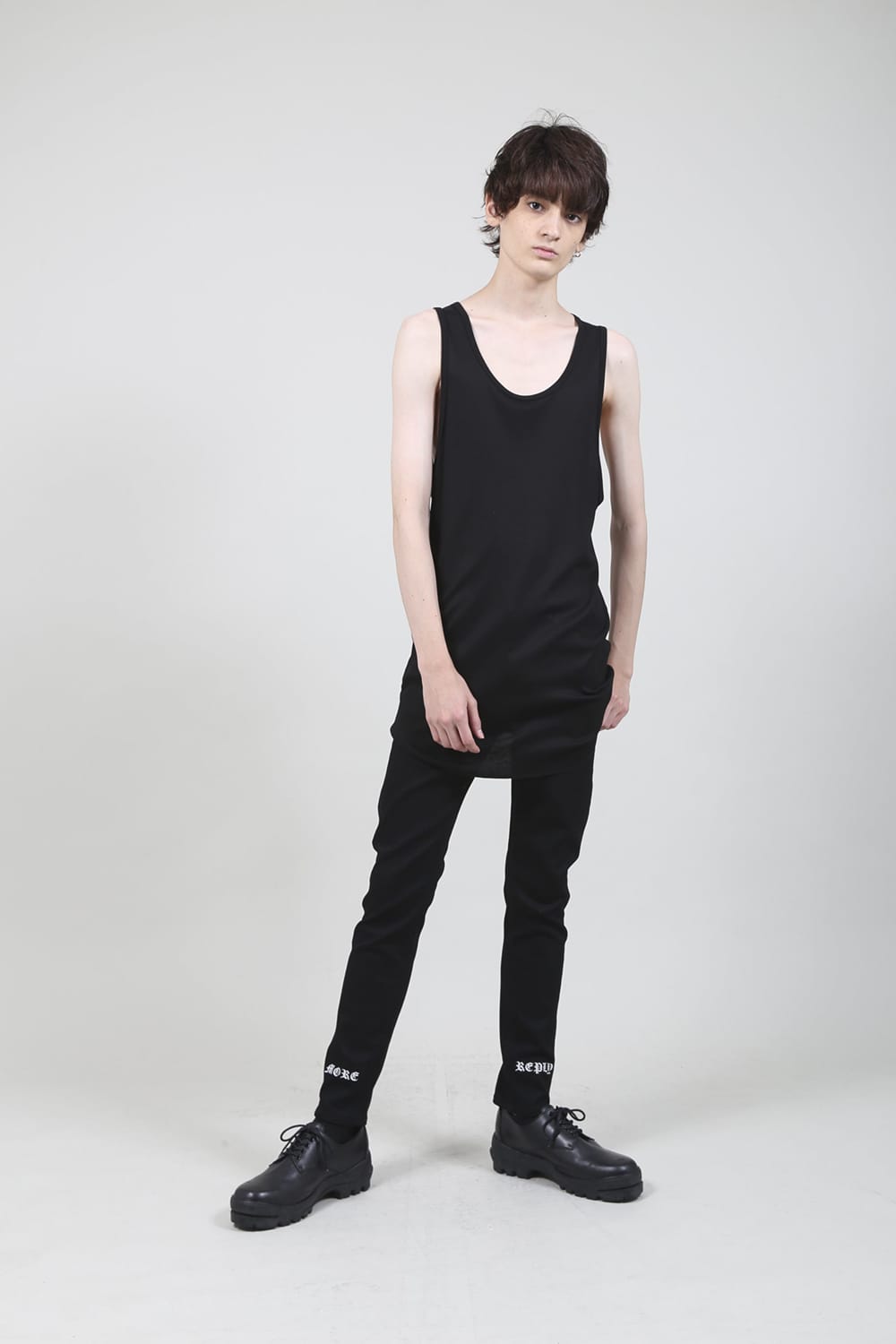 60/2 Giza Lyocel Teleco Rib Tank Top Black