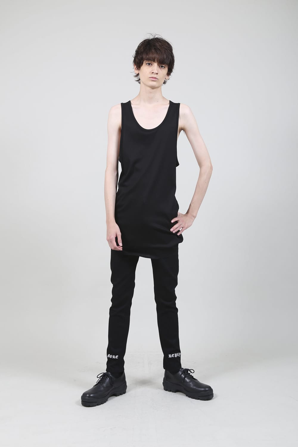 60/2 Giza Lyocel Teleco Rib Tank Top Black