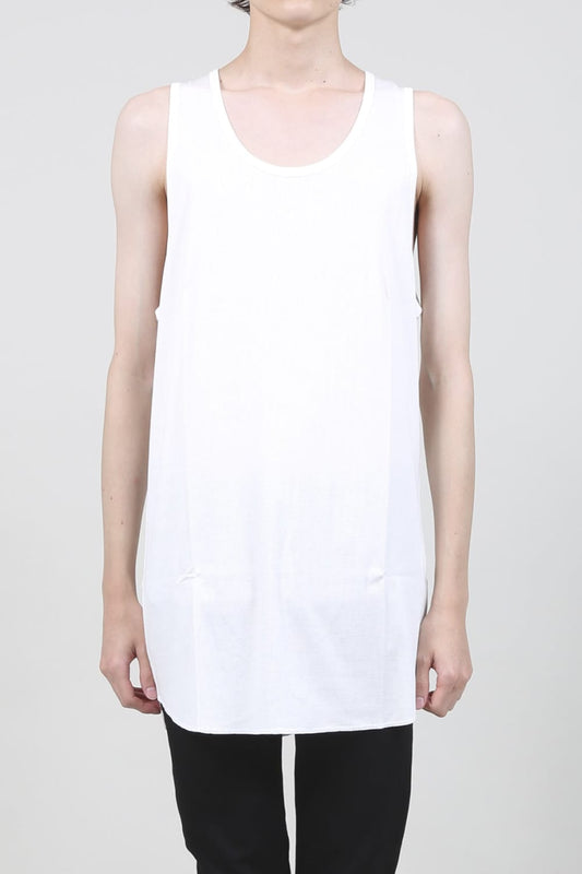 60/2 Giza Lyocel Teleco Rib Tank Top Off-White