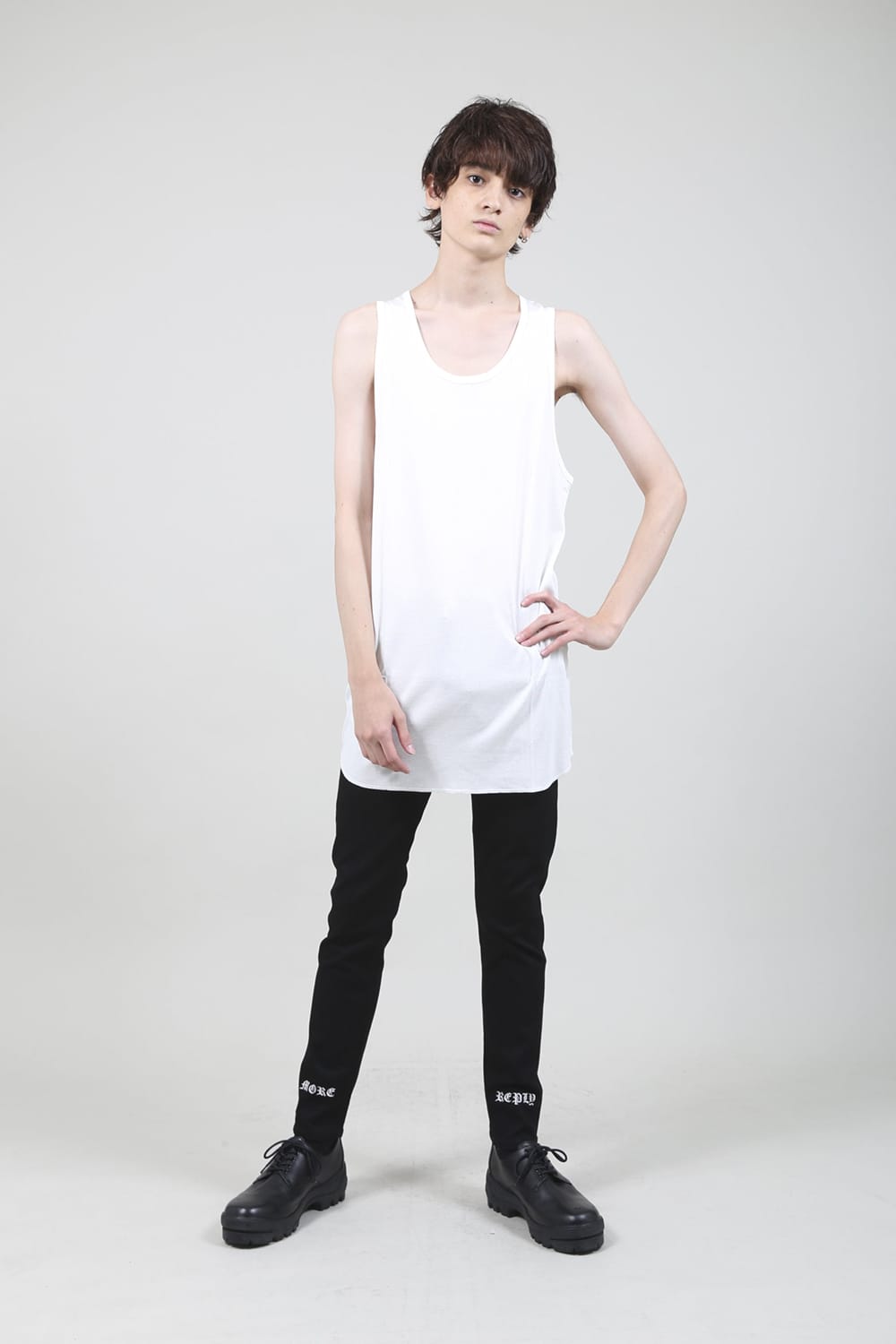 60/2 Giza Lyocel Teleco Rib Tank Top Off-White