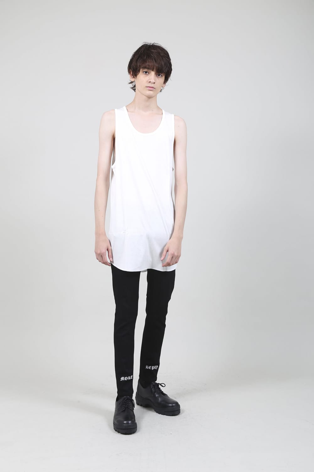 60/2 Giza Lyocel Teleco Rib Tank Top Off-White