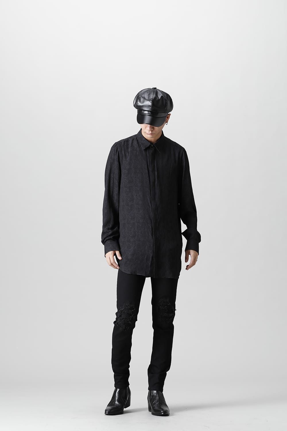 Paisley Regular Shirt (Black)