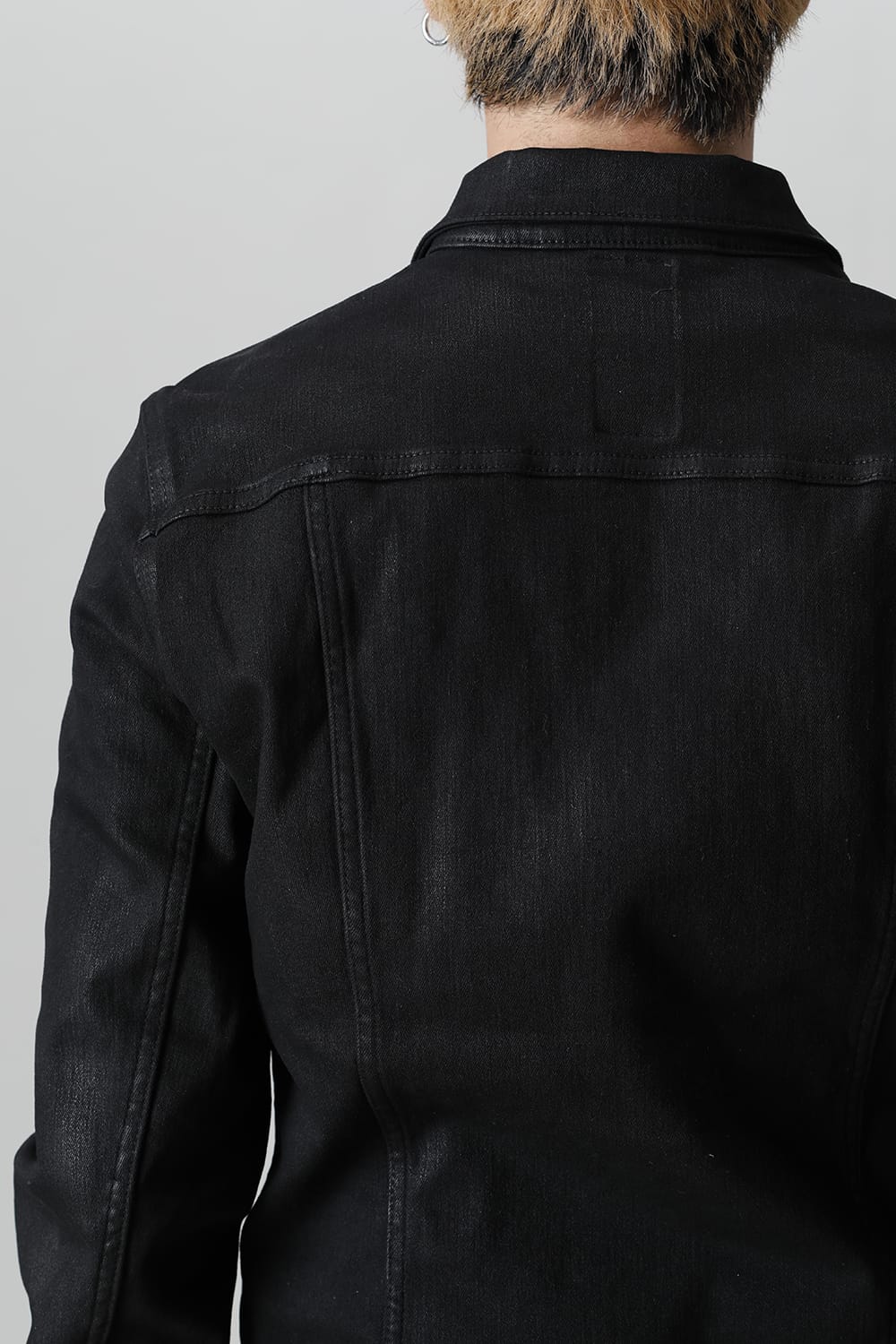 Black coating Denim jacket