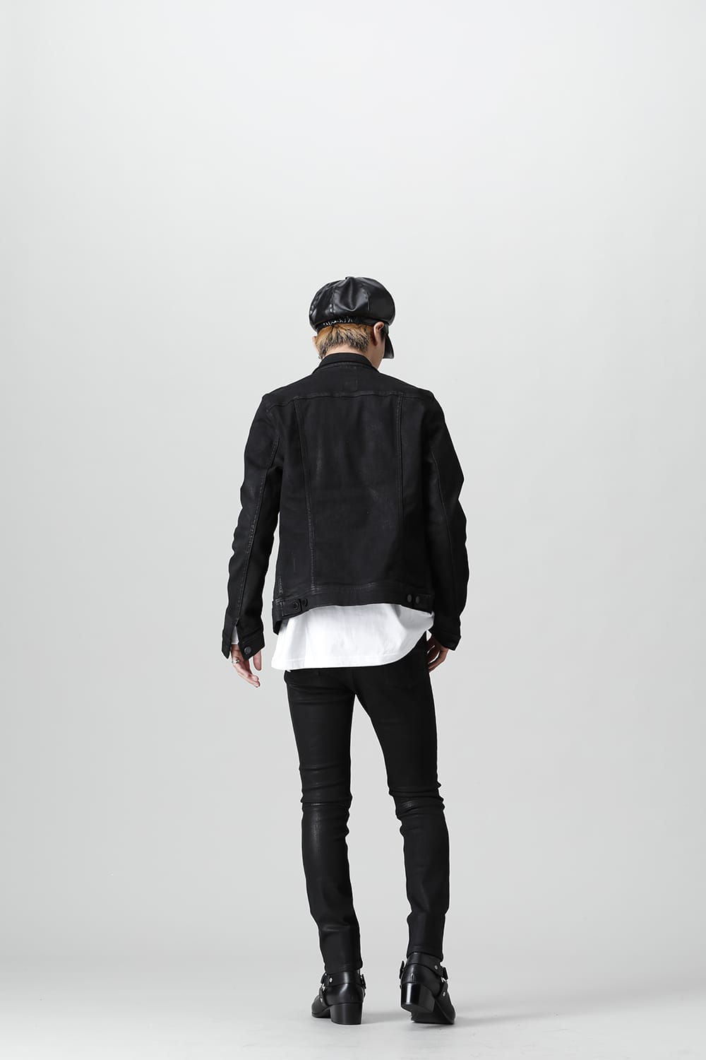 Black coating Denim jacket