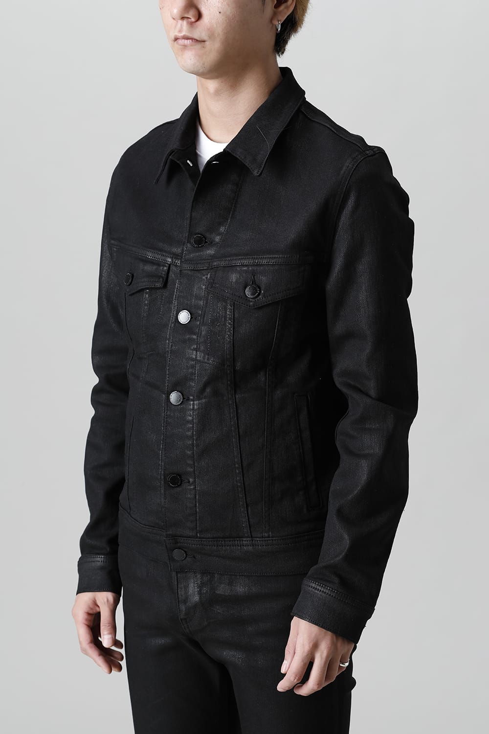 Black coating Denim jacket