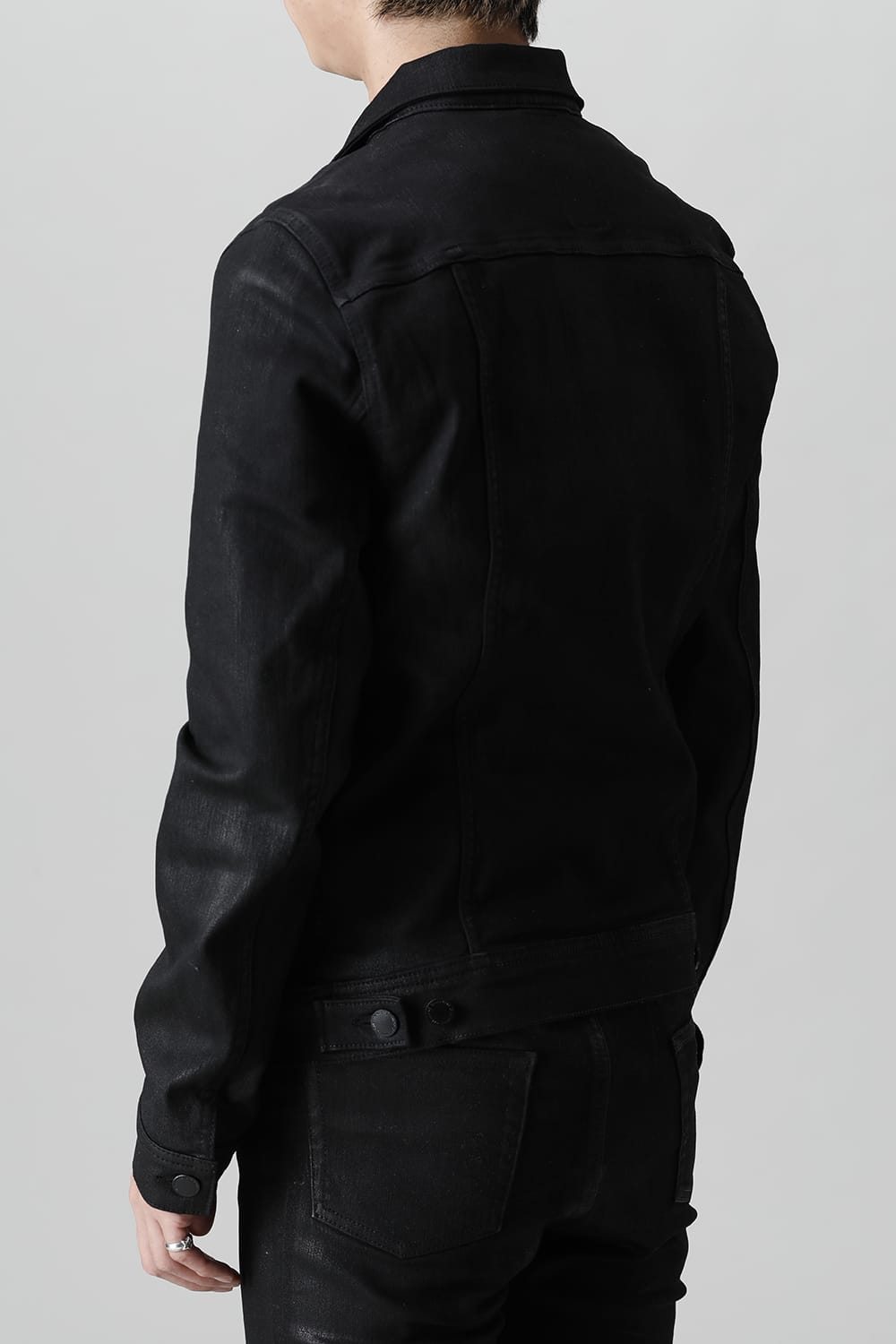 Black coating Denim jacket