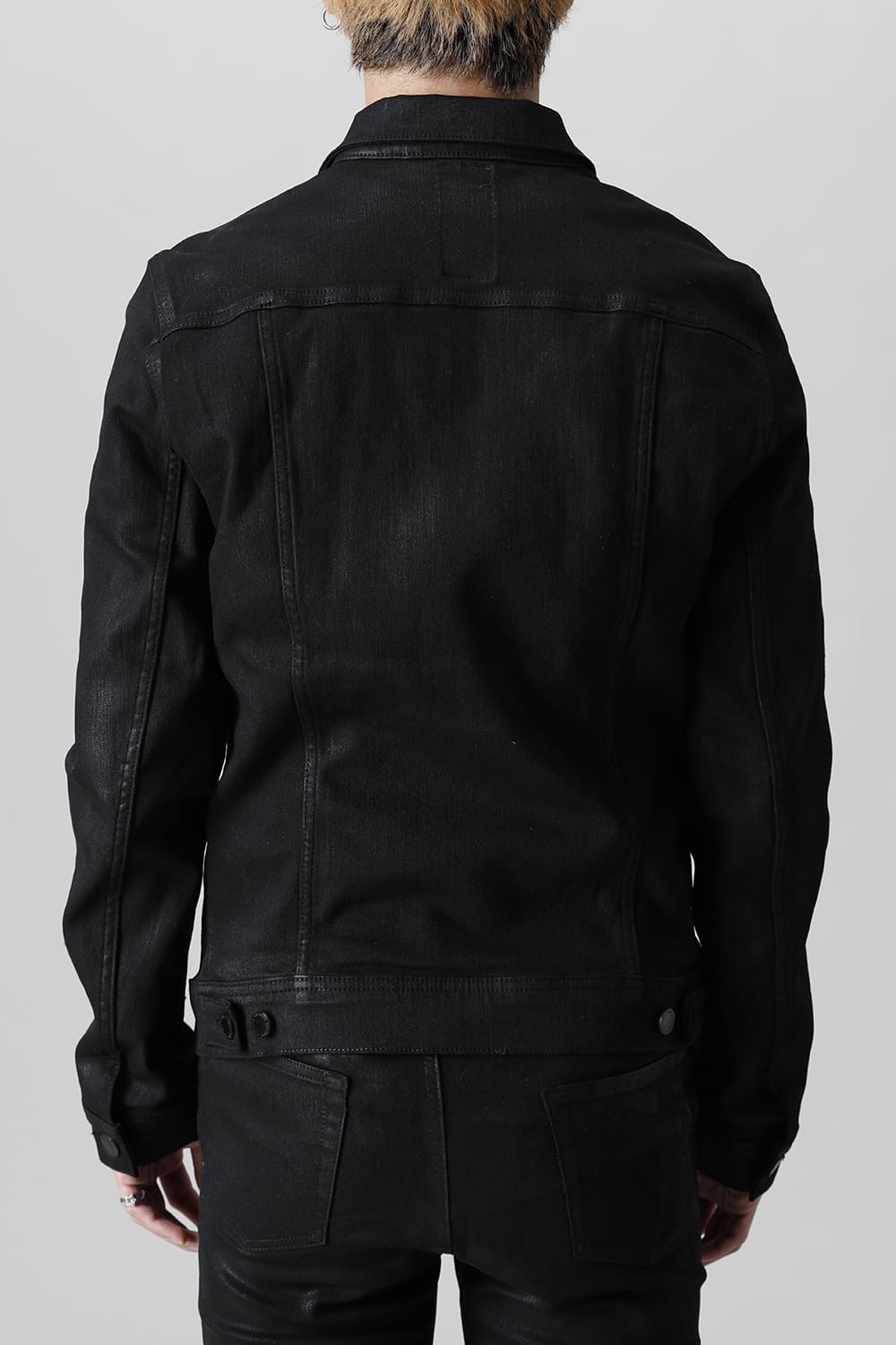 Black coating Denim jacket