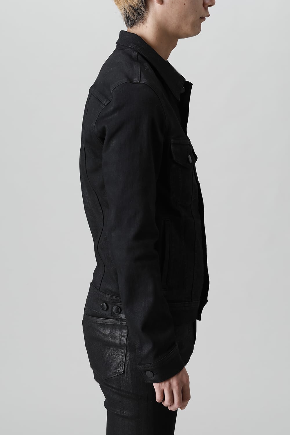 Black coating Denim jacket