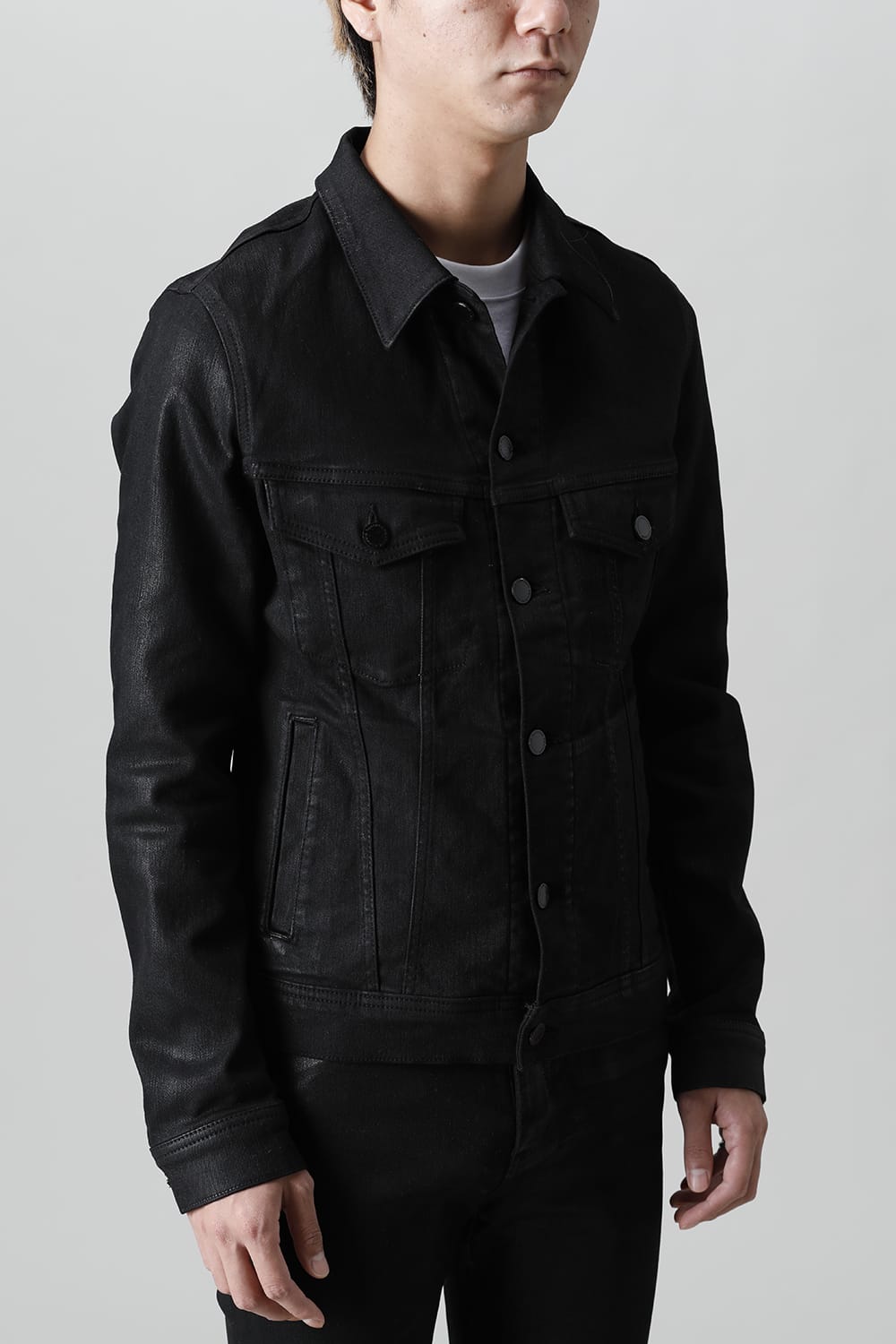 Black coating Denim jacket