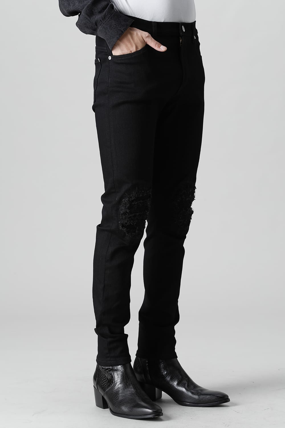 Bellows repair Denim pants