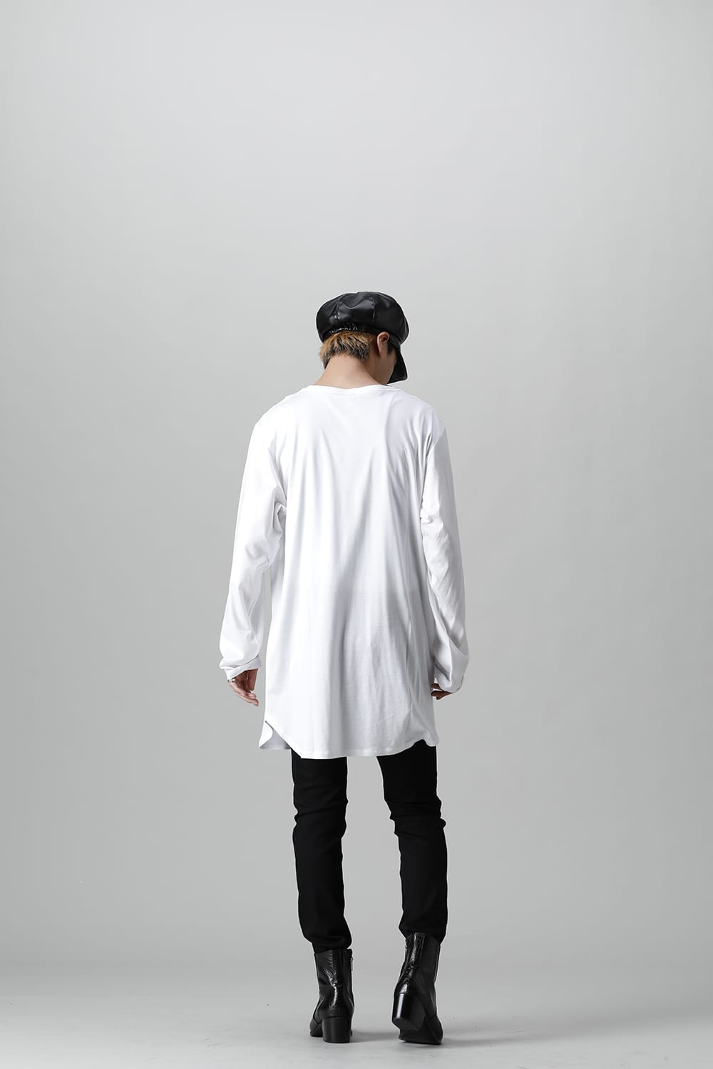 ロングスリーブ ラウンドTシャツ (オフホワイト)